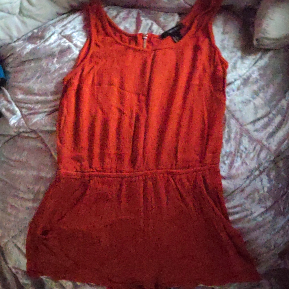 FOREVER 21 (JUNIOR'S SIZE: SMALL) 🧡ORANGE ROMPER🧡